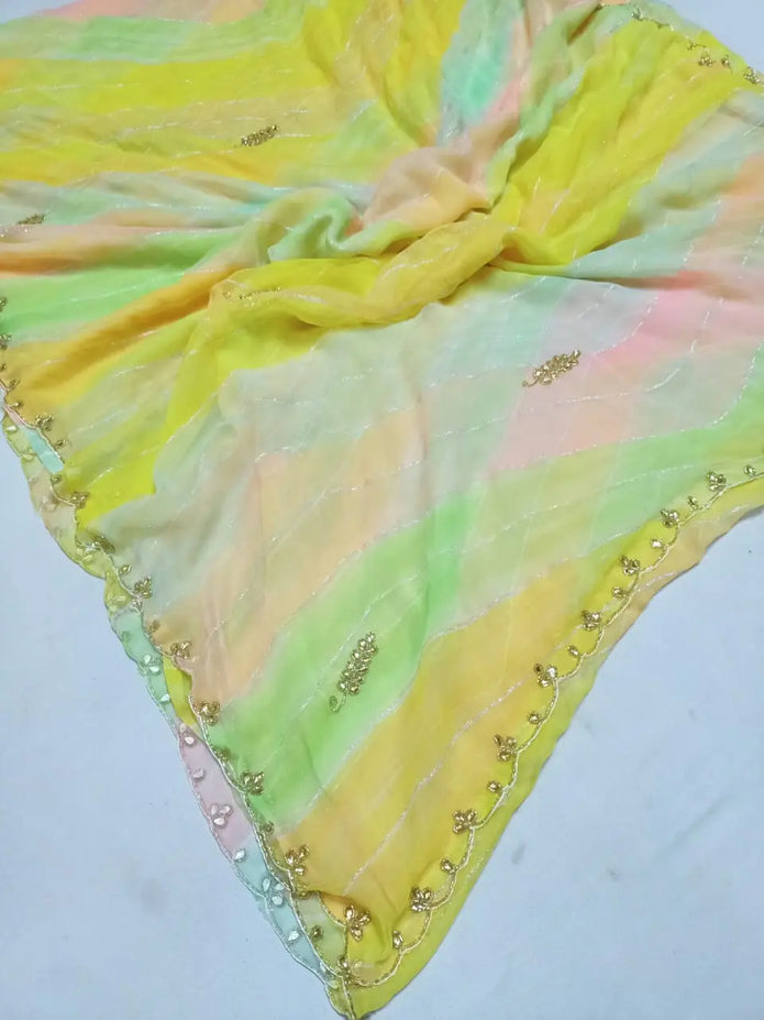 Soft fabric festive saree with butta design

