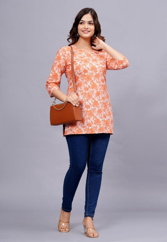 Orange Short Kurti 