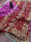 Maabetii Gharchola Banarasi Silk Saree of Zari Work with Blouse