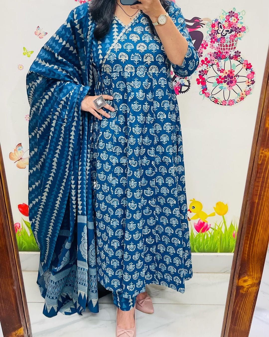 Sanganeti Block Print Suit 