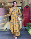Floral printed cotton kurti with matching plazo

