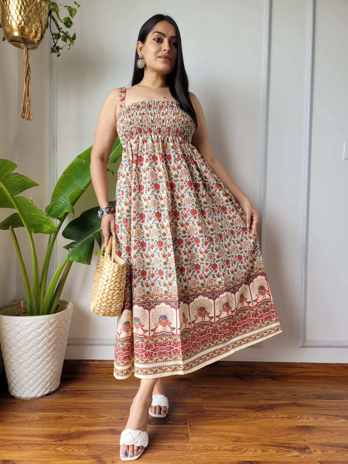 Western Wrap Cotton Dress for Women – Sleeveless Summer Style