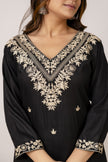 Close-up of dori embroidery work on yoke

